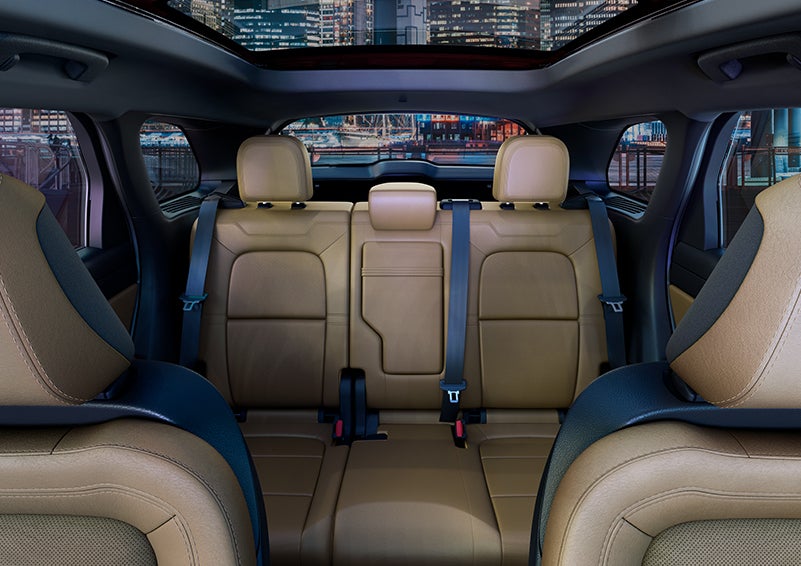 The spaciousness of the second row of the 2023 Lincoln Corsair® SUV is shown. | Angela Krause Lincoln of Alpharetta in Alpharetta GA