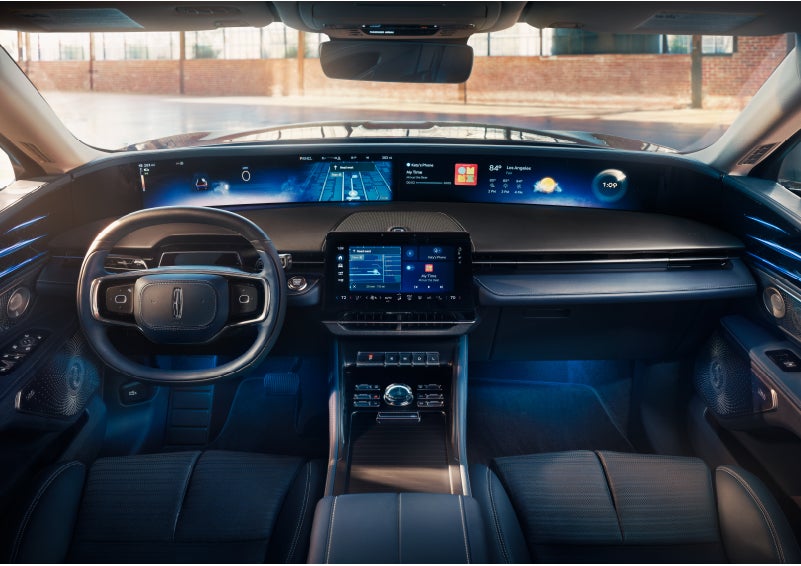 The panoramic display is shown in a 2024 Lincoln Nautilus® SUV. | Angela Krause Lincoln of Alpharetta in Alpharetta GA