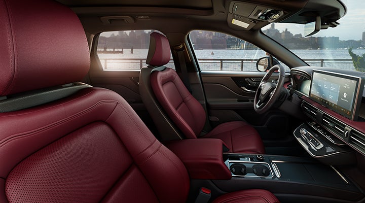 The available Perfect Position front seats in the 2024 Lincoln Corsair® SUV are shown. | Angela Krause Lincoln of Alpharetta in Alpharetta GA