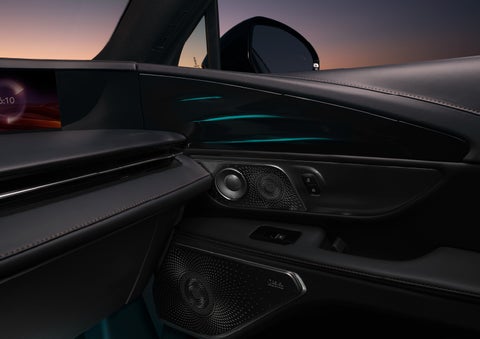 Selectable ambient lighting glows in the passenger door panel. | Angela Krause Lincoln of Alpharetta in Alpharetta GA