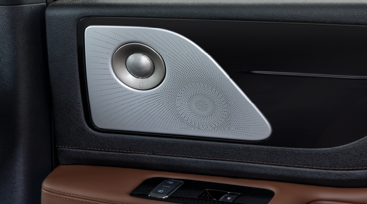 A close-up of a speaker located on the door’s interior is shown. | Angela Krause Lincoln of Alpharetta in Alpharetta GA