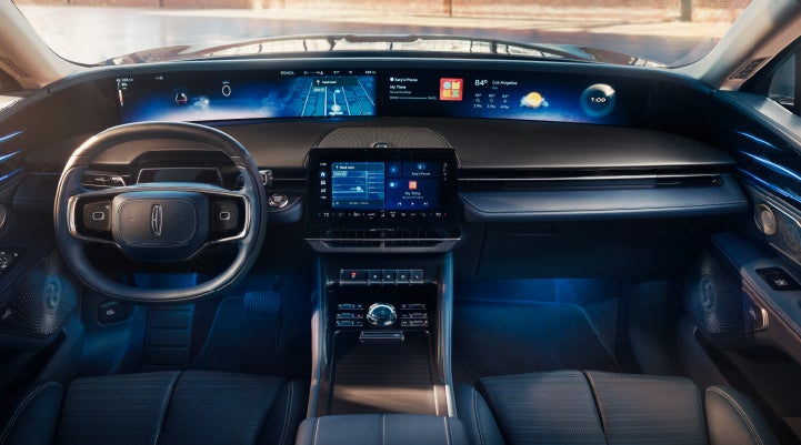 A large panoramic display is shown on the dashboard of a 2025 Lincoln Nautilus® SUV | Angela Krause Lincoln of Alpharetta in Alpharetta GA
