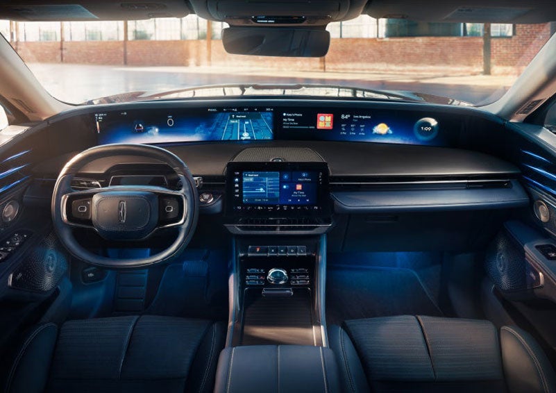 The panoramic display is shown in a 2025 Lincoln Nautilus® SUV. | Angela Krause Lincoln of Alpharetta in Alpharetta GA