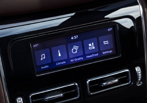Driver controls like music, temperature, air quality, settings, and heat/cool seats are shown. | Angela Krause Lincoln of Alpharetta in Alpharetta GA