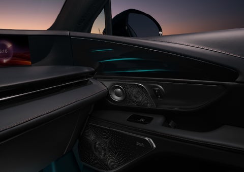 Selectable ambient lighting glows in the passenger door panel. | Angela Krause Lincoln of Alpharetta in Alpharetta GA